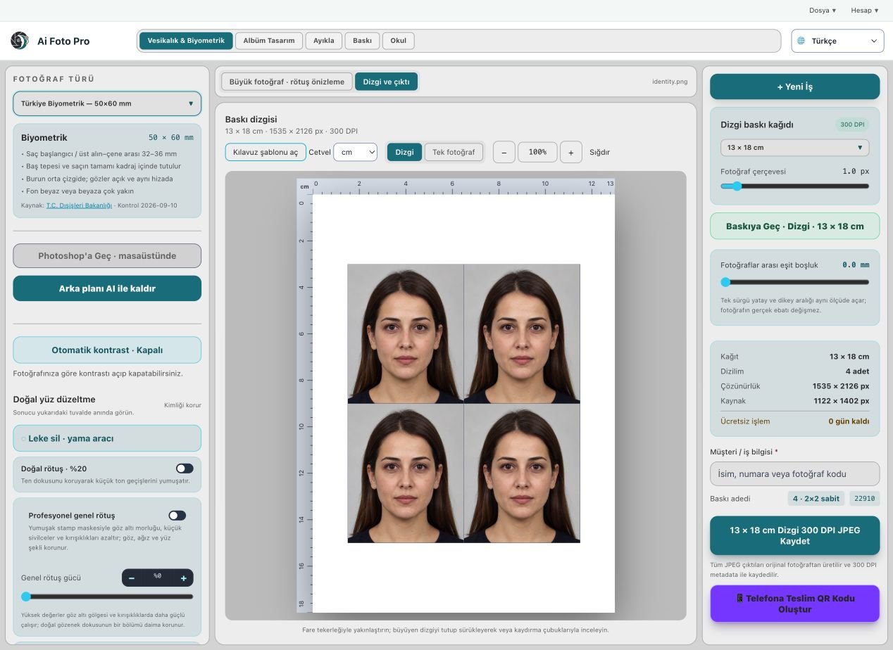 Another Ai Foto Pro Portrait retouching workflow screen